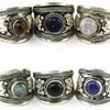 Various Stone Glass Bead Dorje Amulet Ring