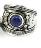 Various Stone Glass Bead Dorje Amulet Ring